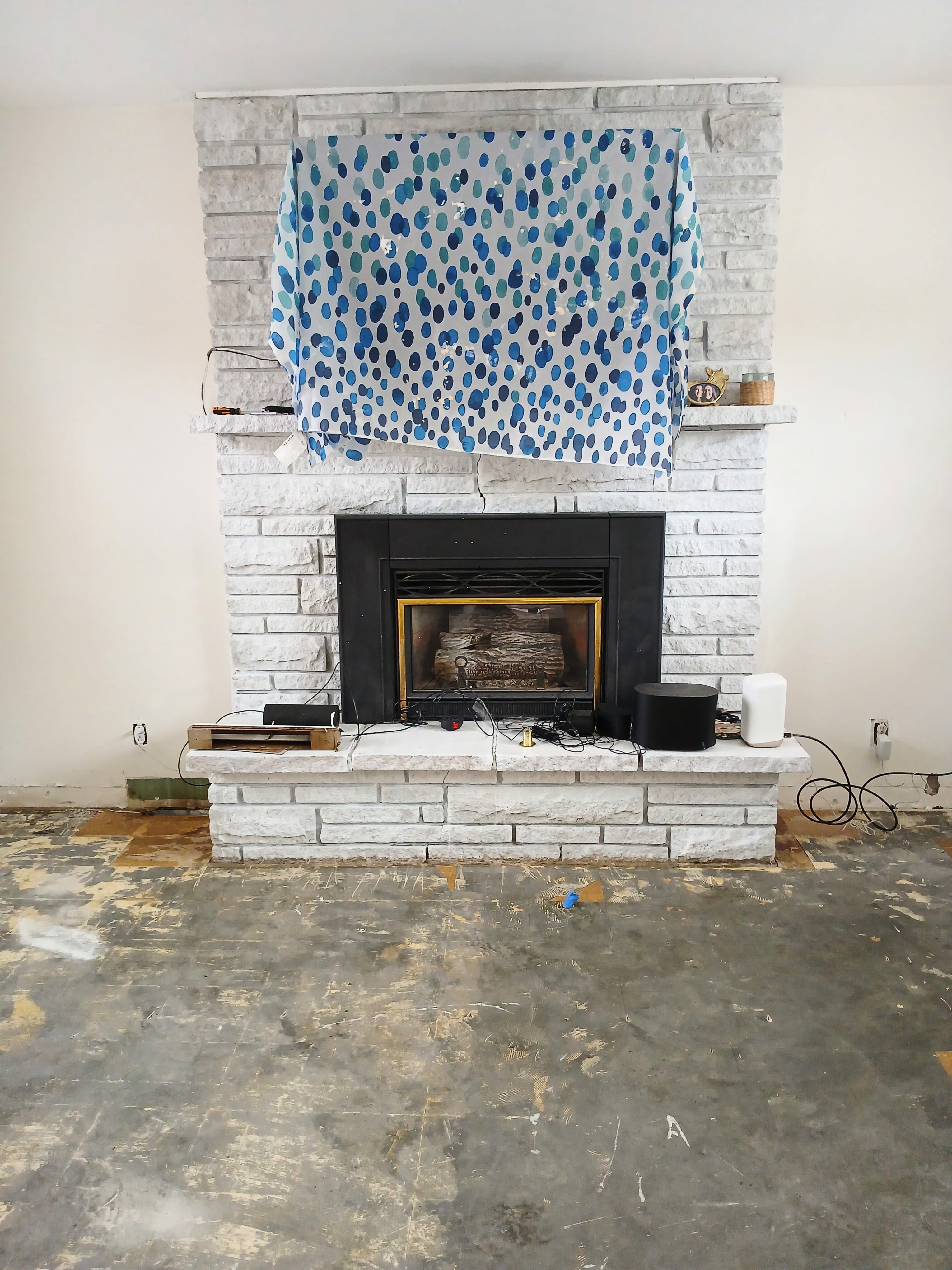 Before Living Room Renovation Denver - Original Carpet and Interior Design State